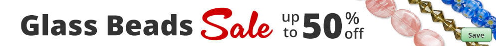 Save on our Glass Bead Sale with discounts up to 50% off.